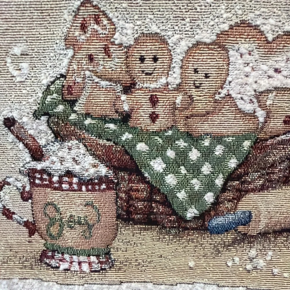 Vintage Holiday Tapastry Recipe For Joyful Holidays Gingerbread Cookie Design
